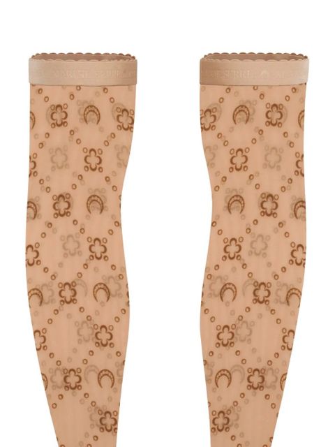 Marine Serre Moonogram mesh socks - Neutrals - zdjęcie produktu nr 2