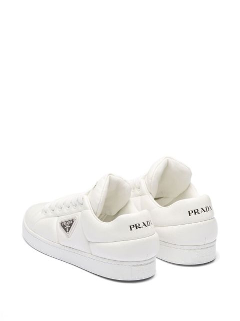 Prada triangle-logo padded sneakers - White