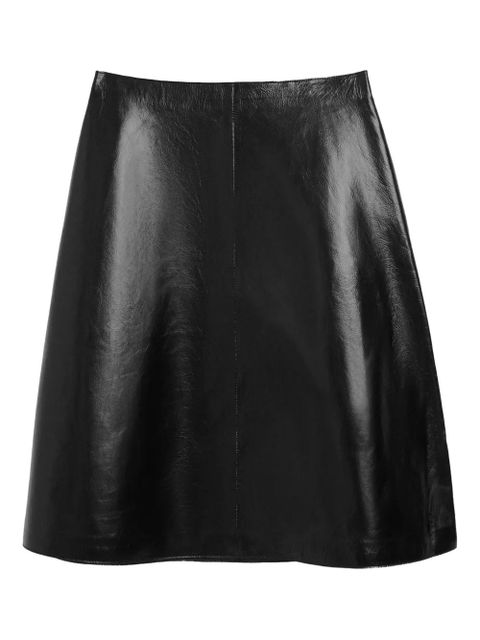 AMI Paris patent leather A-line midi skirt - Black - zdjęcie produktu nr 1