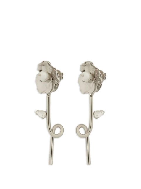 Simone Rocha Blooming Poppy hoop earrings - Silver - zdjęcie produktu nr 2