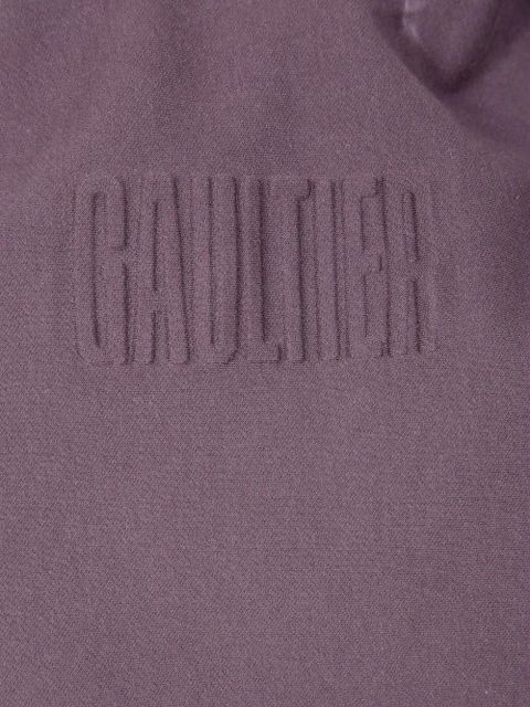 Jean Paul Gaultier embossed-logo hoodie - Purple