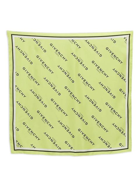 Givenchy logo-print silk scarf - Yellow - zdjęcie produktu nr 1