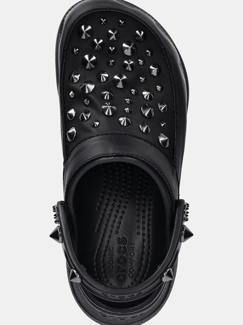 Crocs klapki Bae Studded Clog damskie kolor czarny na platformie 211626