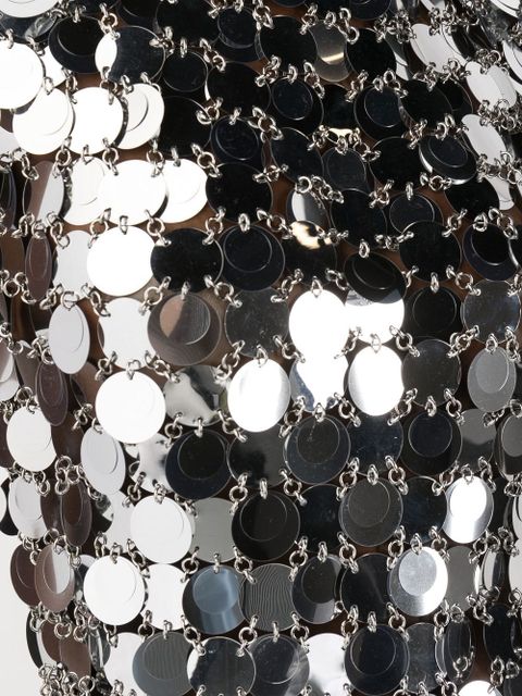Rabanne metallic-disks short-sleeved top - Silver