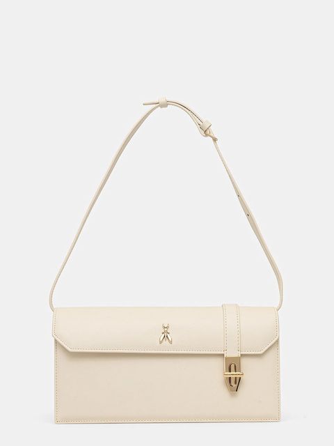 Patrizia Pepe torebka skórzana kolor beżowy 8B0327 L061 - zdjęcie produktu nr 1