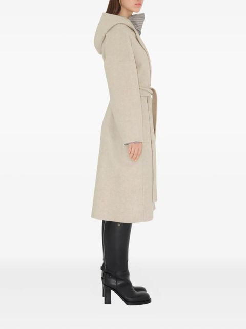 Burberry hooded cashmere coat - Neutrals