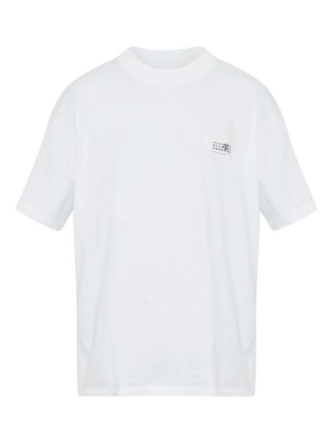 MM6 Maison Margiela logo-patch cotton T-shirt - White - zdjęcie produktu nr 1