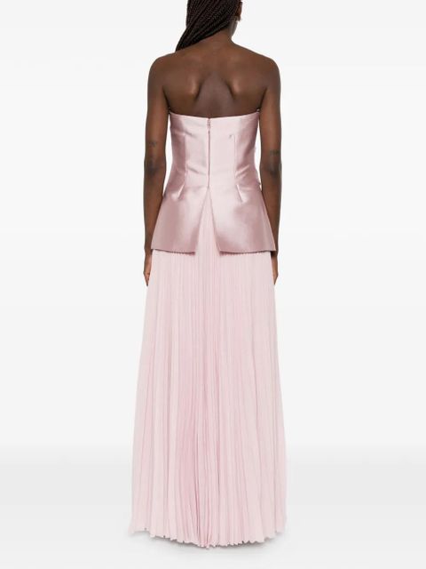 Solace London Claudette pleated maxi dress - Pink