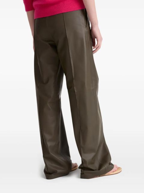 Yves Salomon leather trousers - Brown