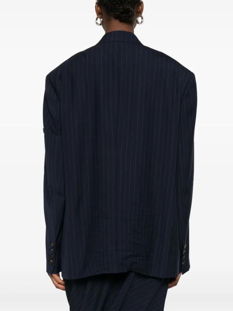 Balenciaga striped blazer - Blue