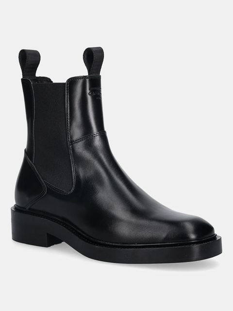 Gant sztyblety skórzane Fallwi damskie kolor czarny na płaskim obcasie 31541129 - zdjęcie produktu nr 1