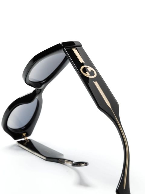 Gucci Eyewear oval-frame sunglasses - Black - zdjęcie produktu nr 2