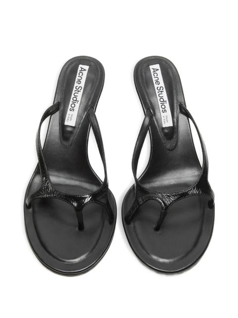 Acne Studios leather heeled sandals - Black - zdjęcie produktu nr 2