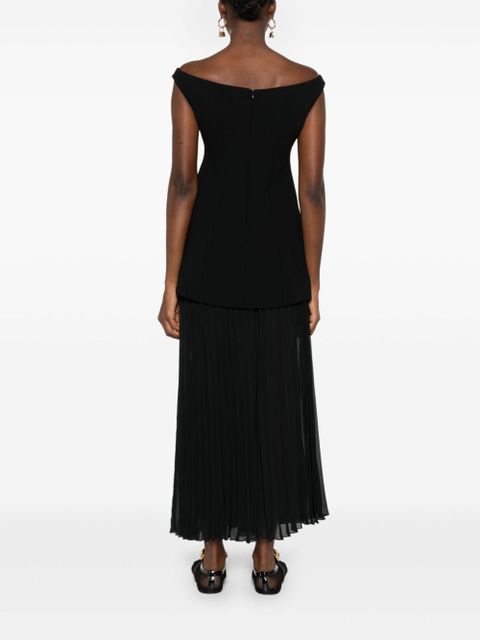 TOTEME curved off-shoulder top - Black