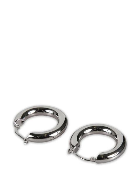 Jil Sander round-hoop earrings - Silver - zdjęcie produktu nr 2