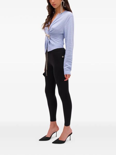 AREA crystal-knot cardigan - Blue