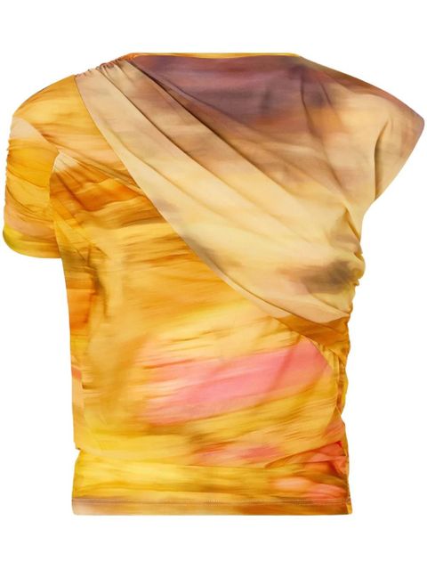 PINKO asymmetric T-shirt - Yellow - zdjęcie produktu nr 1