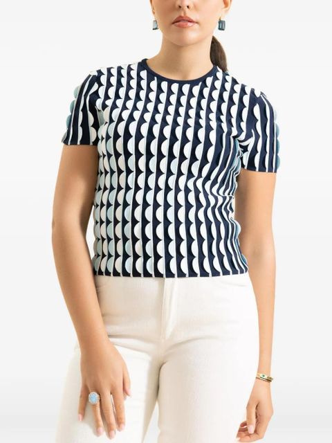 Simkhai Kendra patterned T-shirt - Blue