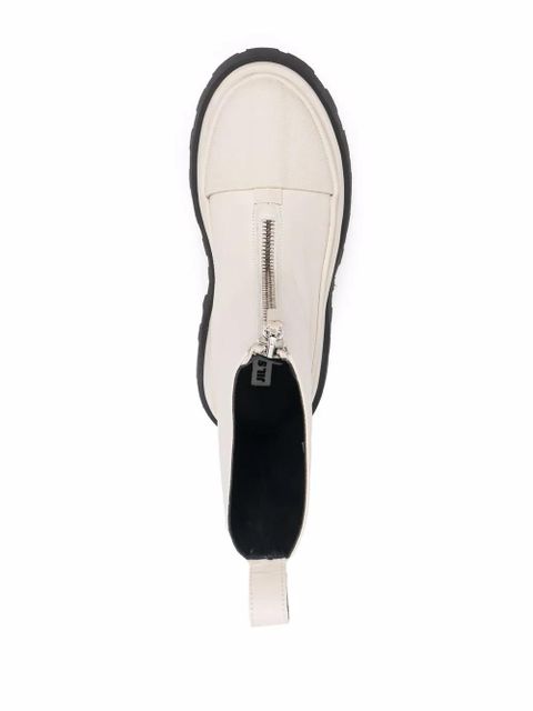 Jil Sander leather front-zip ankle boots - Neutrals