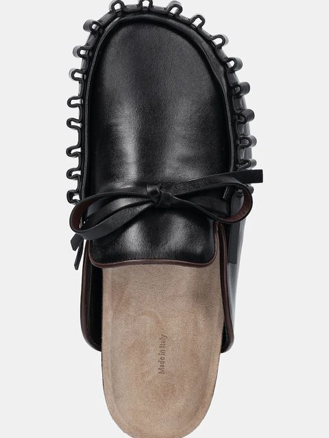 JW Anderson klapki Ruffle Loafer damskie kolor czarny LF0069 LA0323 999