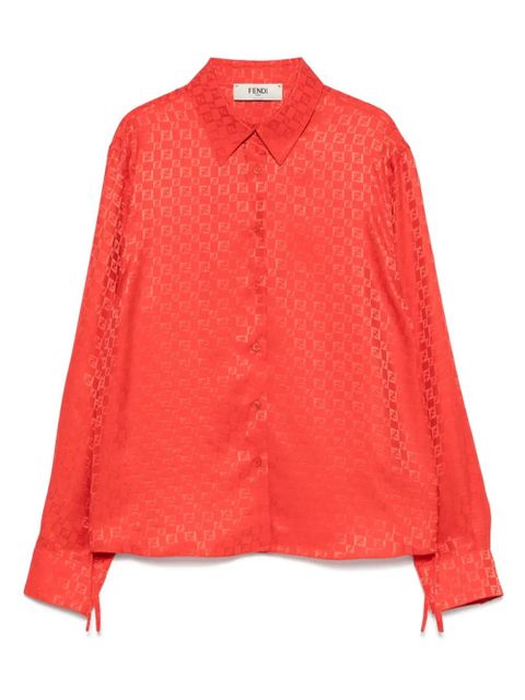 FENDI FF-jacquard shirt - Red - zdjęcie produktu nr 1