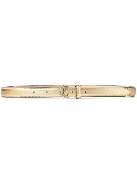 Jimmy Choo Helina logo-buckle belt - Gold - zdjęcie produktu nr 1