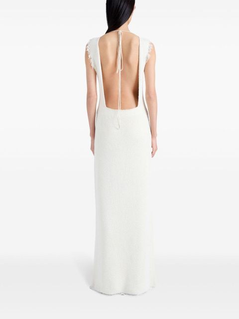 Proenza Schouler Silvia open-back bouclé dress - White