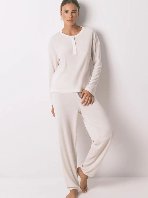 women'secret piżama damska kolor beżowy 4752531 - zdjęcie produktu nr 1