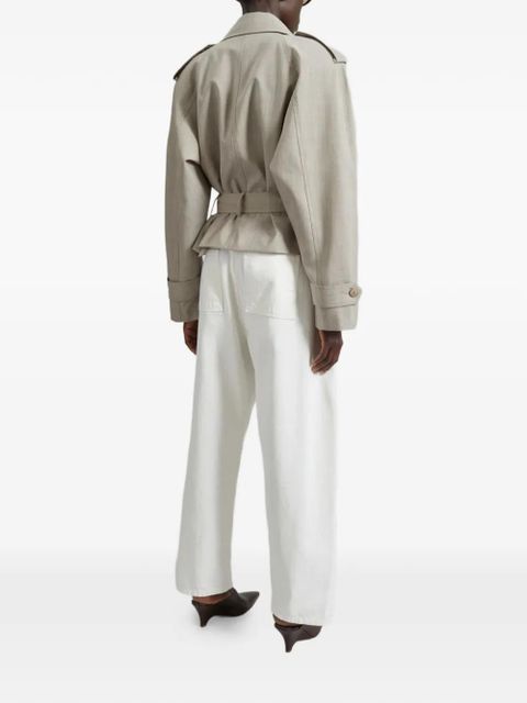 The Frankie Shop double-breasted belted jacket - Neutrals