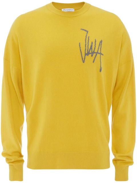 JW Anderson logo-embroidered jumper - Yellow - zdjęcie produktu nr 1