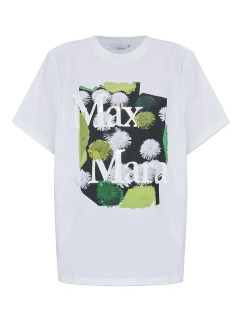 Max Mara floral-print cotton T-shirt - White - zdjęcie produktu nr 1