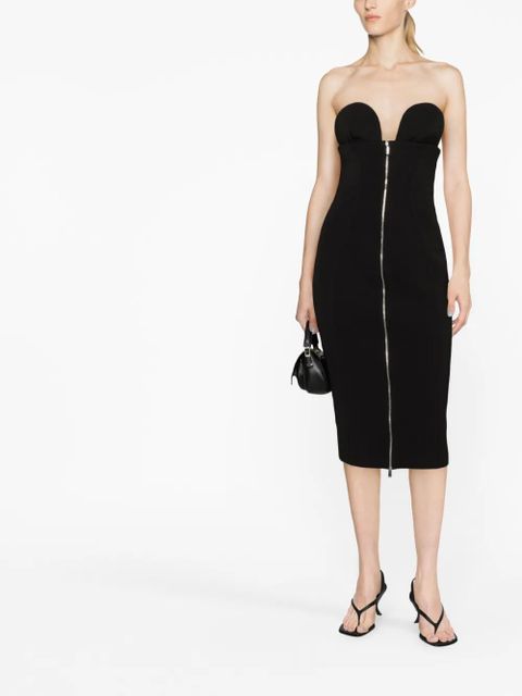 Off-White strapless midi dress - Black - zdjęcie produktu nr 2