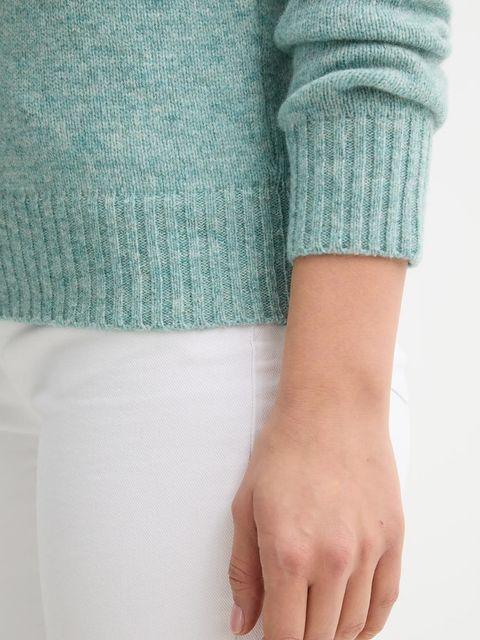 United Colors of Benetton sweter wełniany damski kolor turkusowy lekki