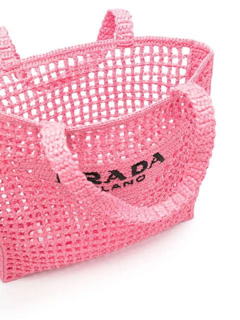 Prada crochet tote bag - Pink - zdjęcie produktu nr 2
