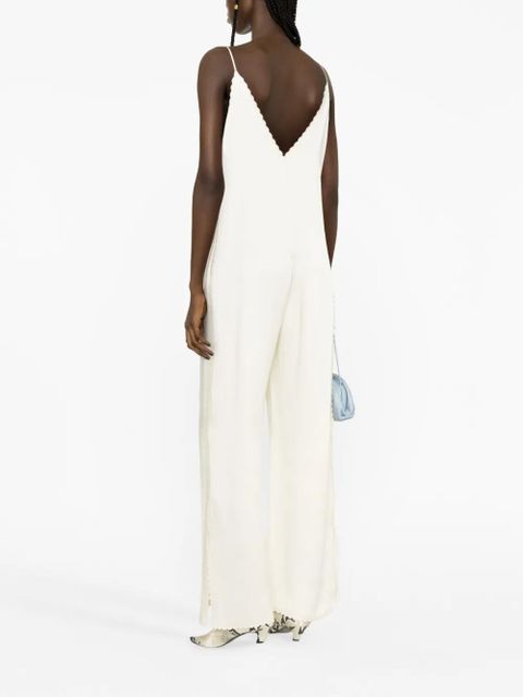 Jil Sander scallop-edge wide-leg jumpsuit - Neutrals - zdjęcie produktu nr 2