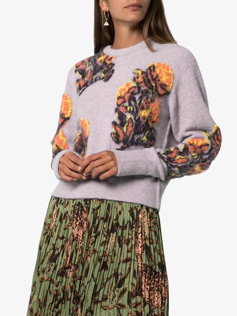 Chloé floral Intarsia sweater - Purple - zdjęcie produktu nr 2