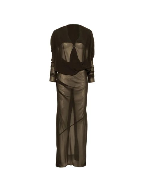 ENTIRE STUDIOS long-sleeves maxi dress - Brown - zdjęcie produktu nr 1