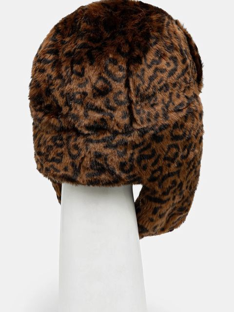 Kangol czapka Leopard Trapper kolor brązowy z grubej dzianiny K4266ST.LEOPARD-LEOPARD - zdjęcie produktu nr 2