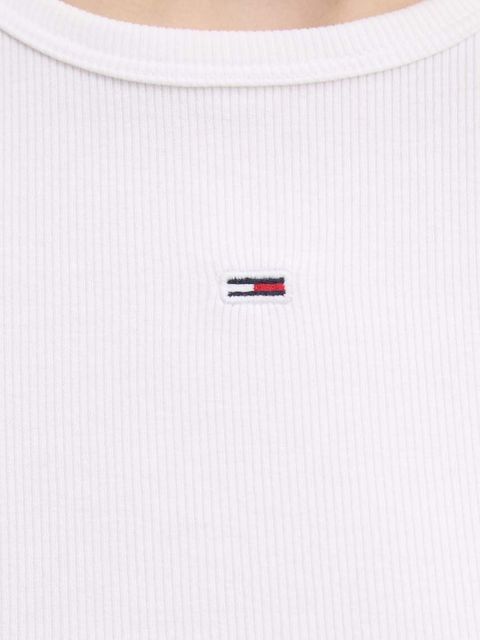 Tommy Jeans longsleeve kolor biały DW0DW17387