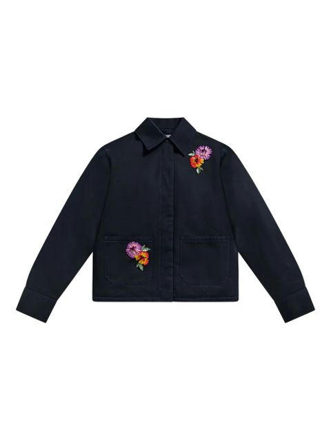 AREA embroidered-flower cargo jacket - Blue - zdjęcie produktu nr 1