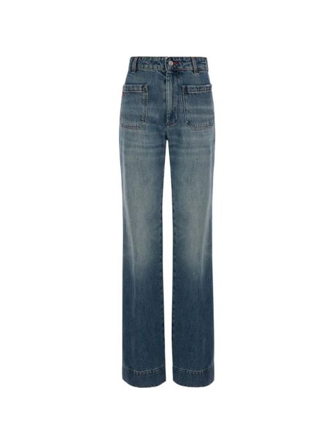Victoria Beckham Alina patch-pocket jeans - Blue - zdjęcie produktu nr 1