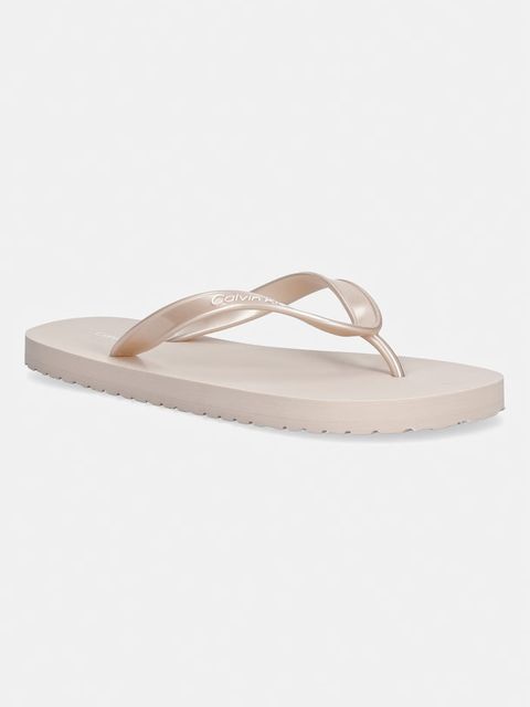 Calvin Klein japonki damskie FLIP FLOP TPU METALLIC - zdjęcie produktu nr 1