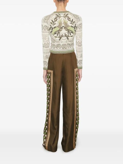 Tory Burch printed wool cardigan - Neutrals