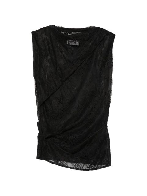 Sportmax lace sleeveless top - Black - zdjęcie produktu nr 1