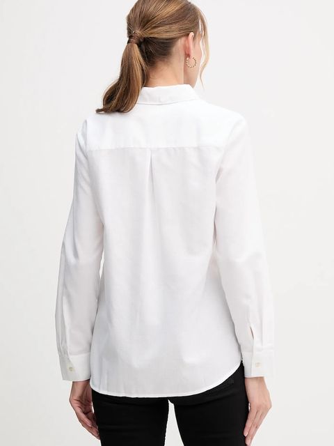 United Colors of Benetton koszula damska kolor biały regular z kołnierzykiem klasycznym 56D8DQ0CG