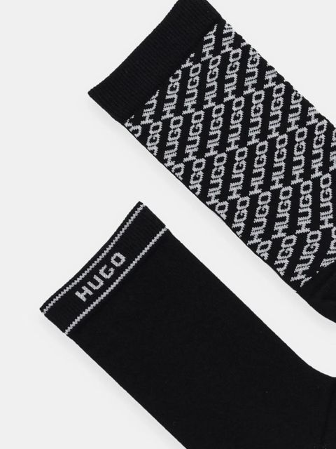 HUGO skarpetki 2-pack damskie kolor czarny 50543196