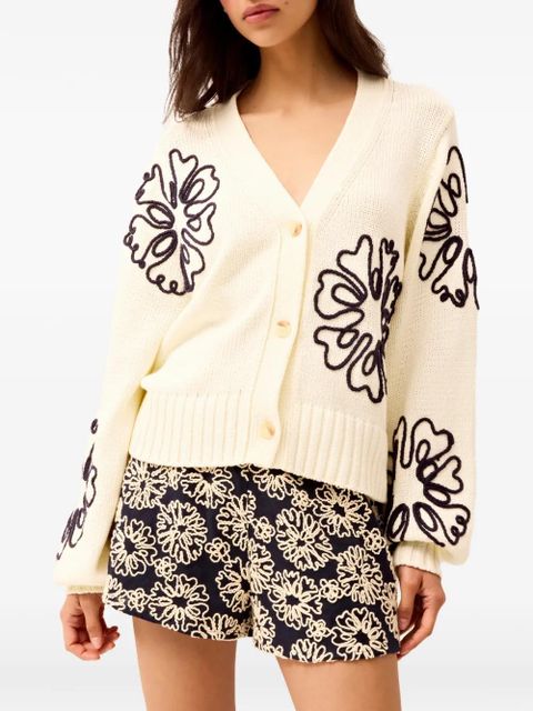 Marie Oliver Charlie floral cardigan - Neutrals