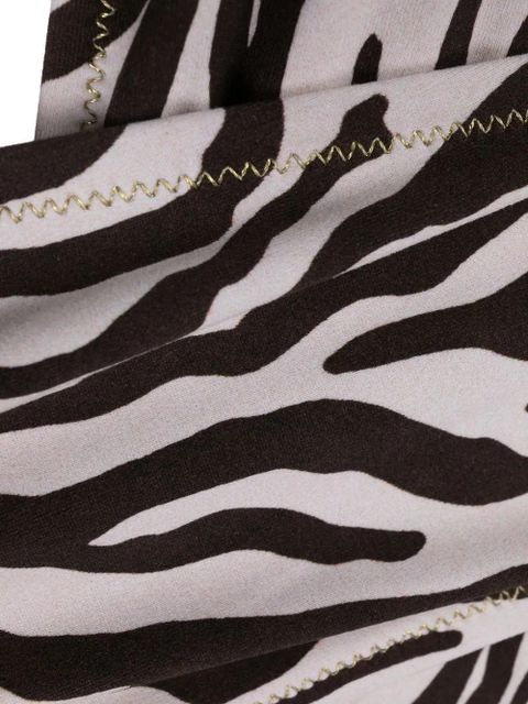 Reina Olga leopard-print crossover one-piece - Neutrals