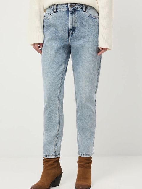 Medicine jeansy bawełniane damskie kolor niebieski - zdjęcie produktu nr 2