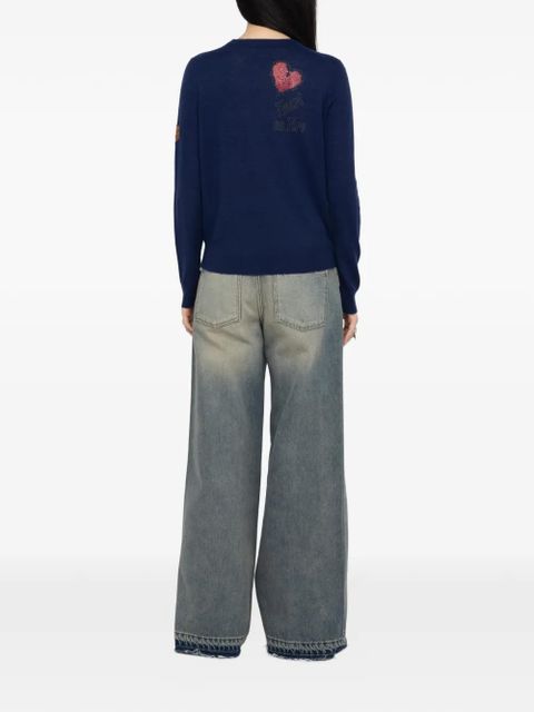 Zadig&Voltaire crystal-embellishment sweater - Blue